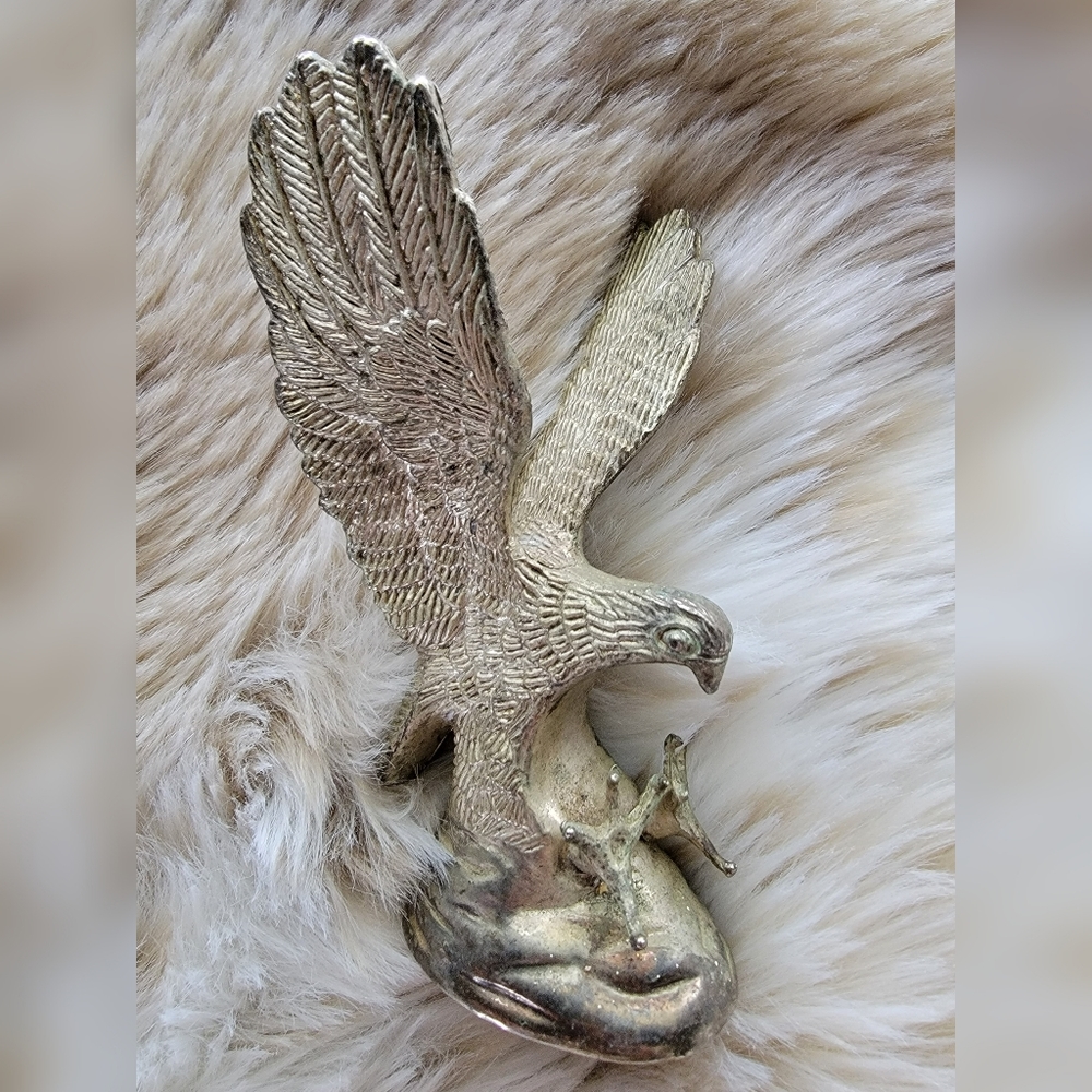 Silver Plated Eagle Statue